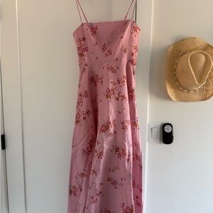 Reformation Floral Pink Maxi Dress